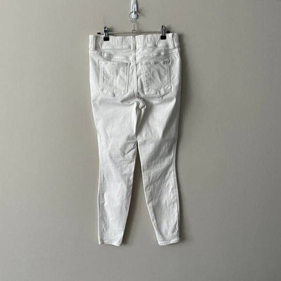 Spanx Every Wear Mid Rise Pull On Casual Ankle Skinny Jeans White Medium - Picture 2 of 8